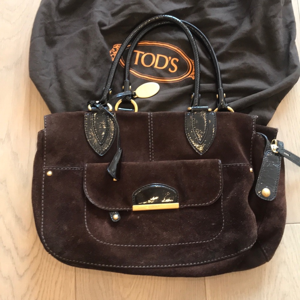 Authentic Brown suede Tod’s bag.